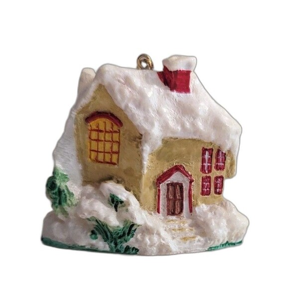 Winter Snow House Christmas Ornament Russ Berrie Vintage Item Number 2865 - Picture 2 of 9